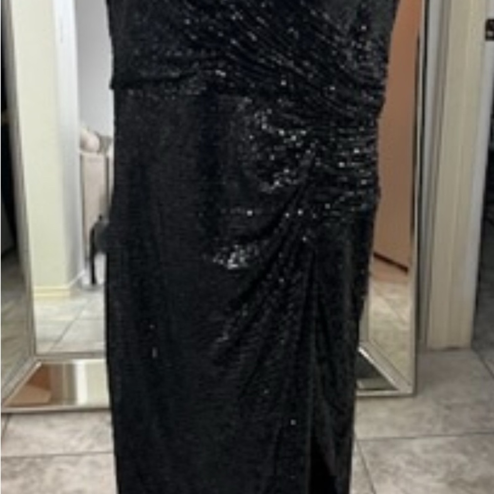 Elegant Black Sequin Dress